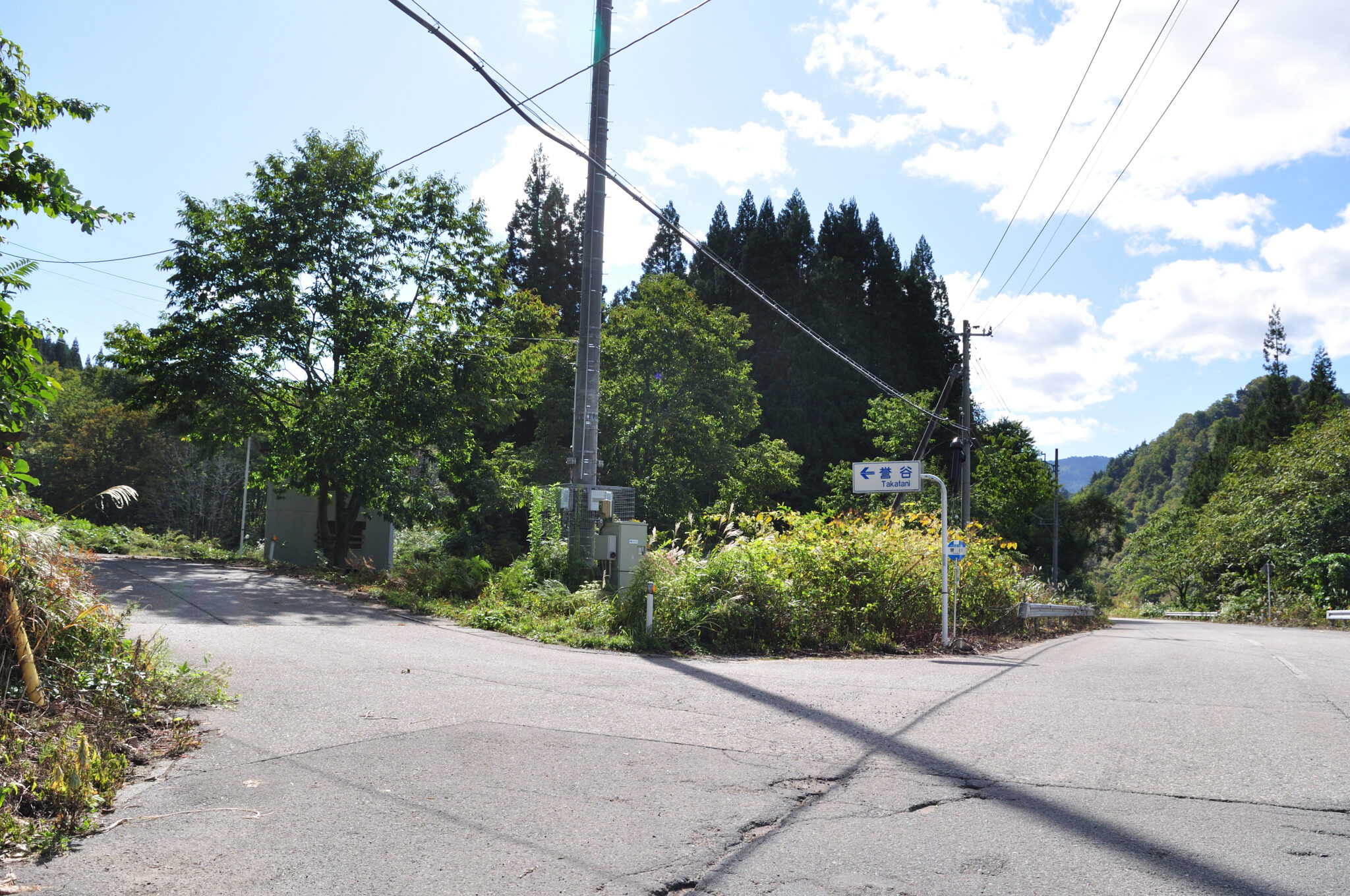 山形県一般県道349号 鶴岡村上線旧道 大鳥隧道 古の道標